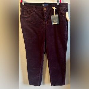 Democracy Ab"solution Corduroy Straight Leg Pant Plum Straight Leg Size 18W